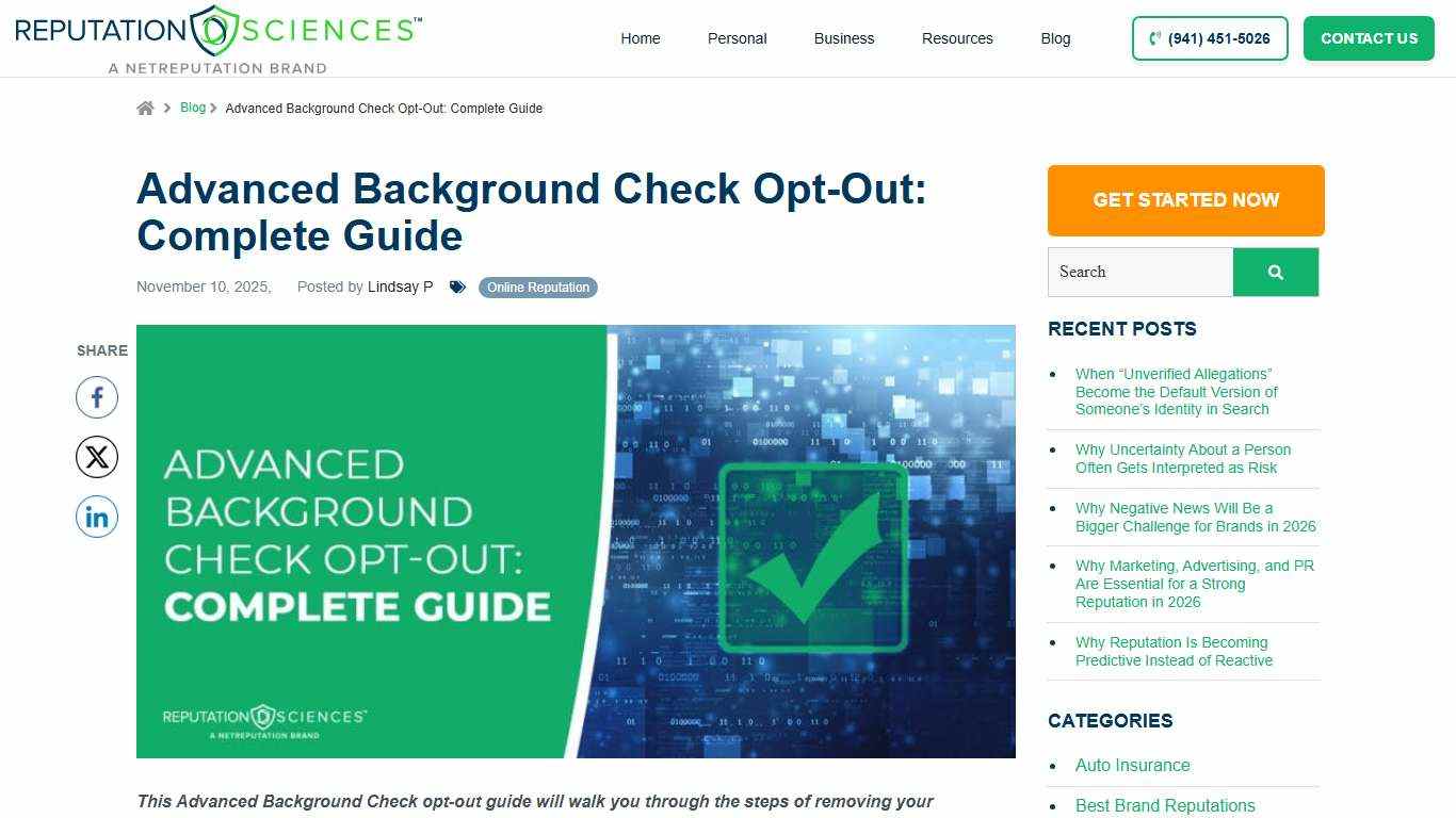 Advanced Background Check Opt-Out: Complete Guide - Reputation Sciences
